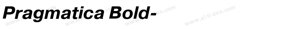 Pragmatica Bold字体转换